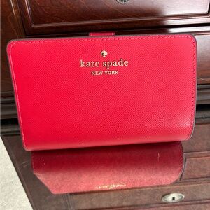 Kate Spade Vibrant Red wallet, Card Holder, brand new from Nordstrom